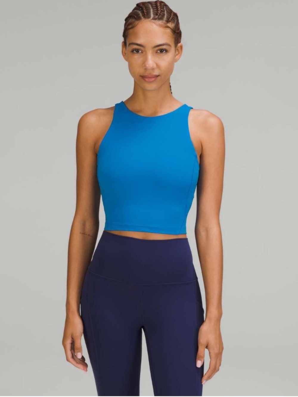 Lululemon Align High Neck Tank Top - Poolside Built-in Bra Size 10 Medium